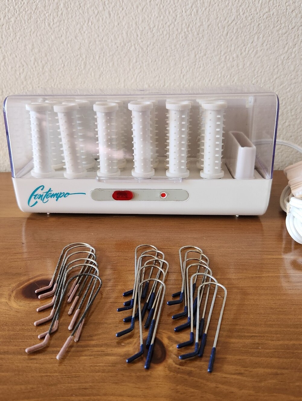 Contempo White Electric Hair Hot Roller Set - 18 Rollers